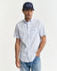 GANT - Poplin Short Sleeve Shirt- Gingham - Light Blue