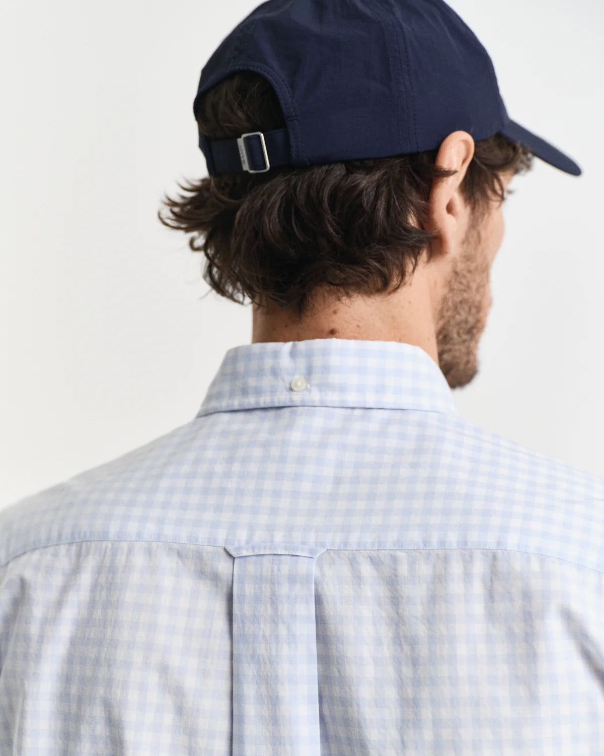 GANT - Poplin Short Sleeve Shirt- Gingham - Light Blue