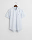 GANT - Poplin Short Sleeve Shirt- Gingham - Light Blue