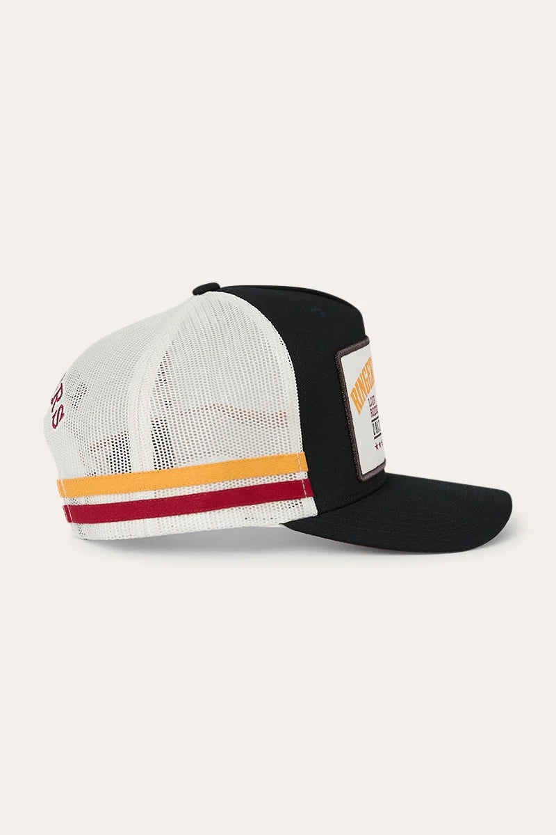 Ringers Western - Rodeo Club Deep Fit Trucker Cap - Black Off White
