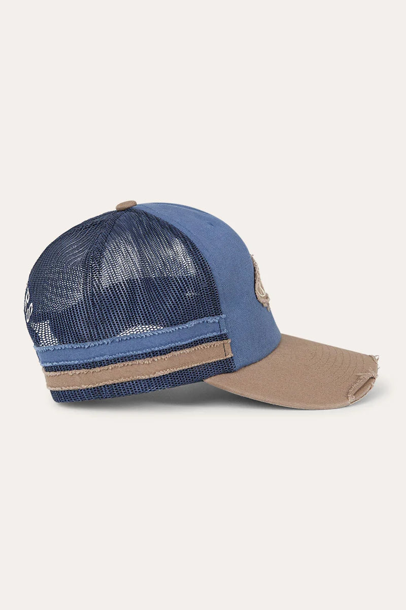 Ringers Western - Worn Out Deep Fit Trucker Cap - Clay Blue