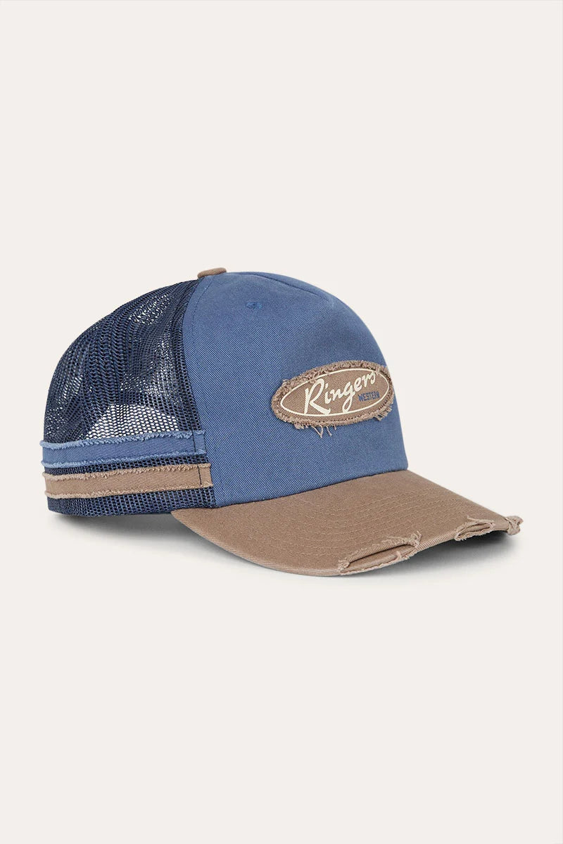 Ringers Western - Worn Out Deep Fit Trucker Cap - Clay Blue