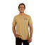 Ringers Western - Wheatbelt Stock Fit T-Shirt- Olive, model wearing soft cotton t-shirt with chest print and relaxed fit.