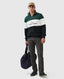Rodd & Gunn - Foresters Peak Quarter Zip Rugby Sweatshirt - Forest, White & Black