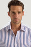M.J. Bale - Ronald Shirt - Stripe - White/Navy/Pink