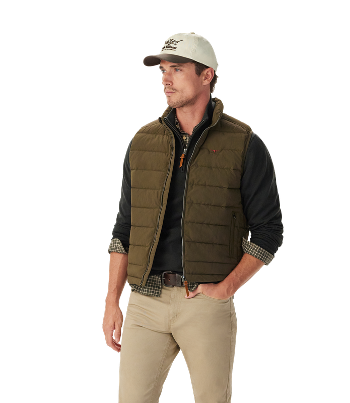 R.M.Williams - Rydal Padded Vest - Dark Olive – Blowes Clothing
