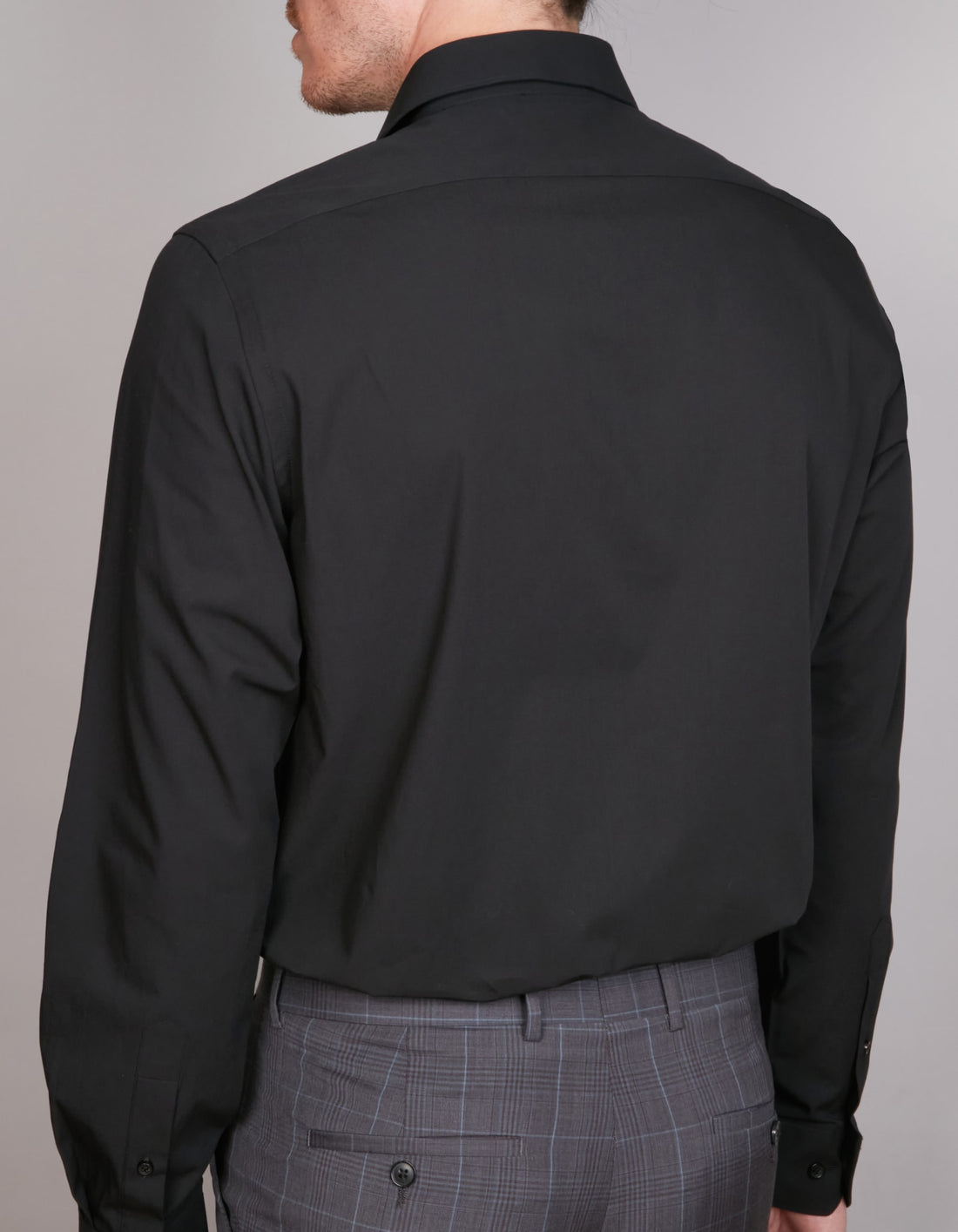 Abelard - Long Sleeve Business Shirt - 4 Way Stretch - Black