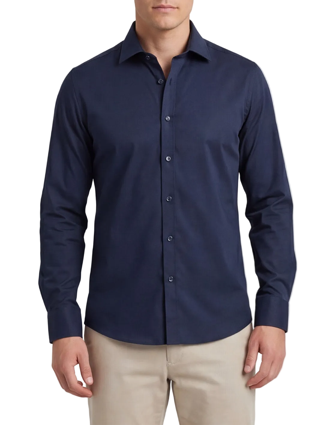 Abelard - 4 Way Stretch Business Shirt - Navy