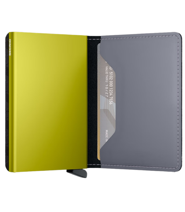 SEC0928-GREY LIME-Secrid - RFID Matte Slimwallet - Grey Lime