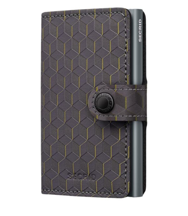 SEC1208-GREY YELLOW-Secrid - RFID Mini Optical Wallet - Grey Yellow