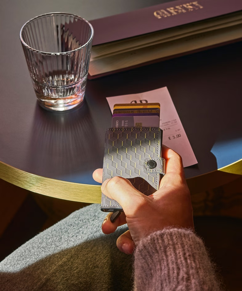 SEC1208-GREY YELLOW-Secrid - RFID Mini Optical Wallet - Grey Yellow
