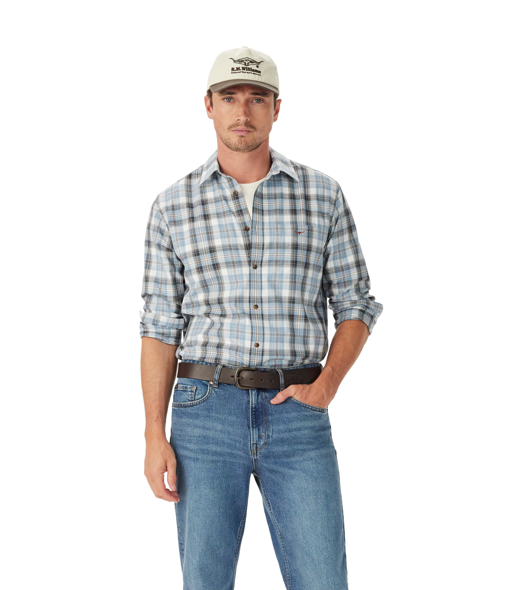 R.M.Williams - O'Connell Shirt - Check - Blue, White & Black