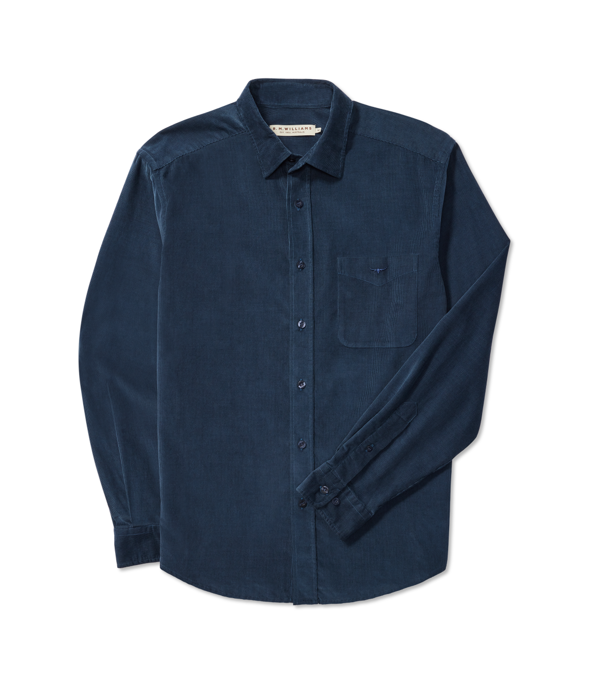 RM Williams - Classic Shirt - Corduroy - Navy Blue