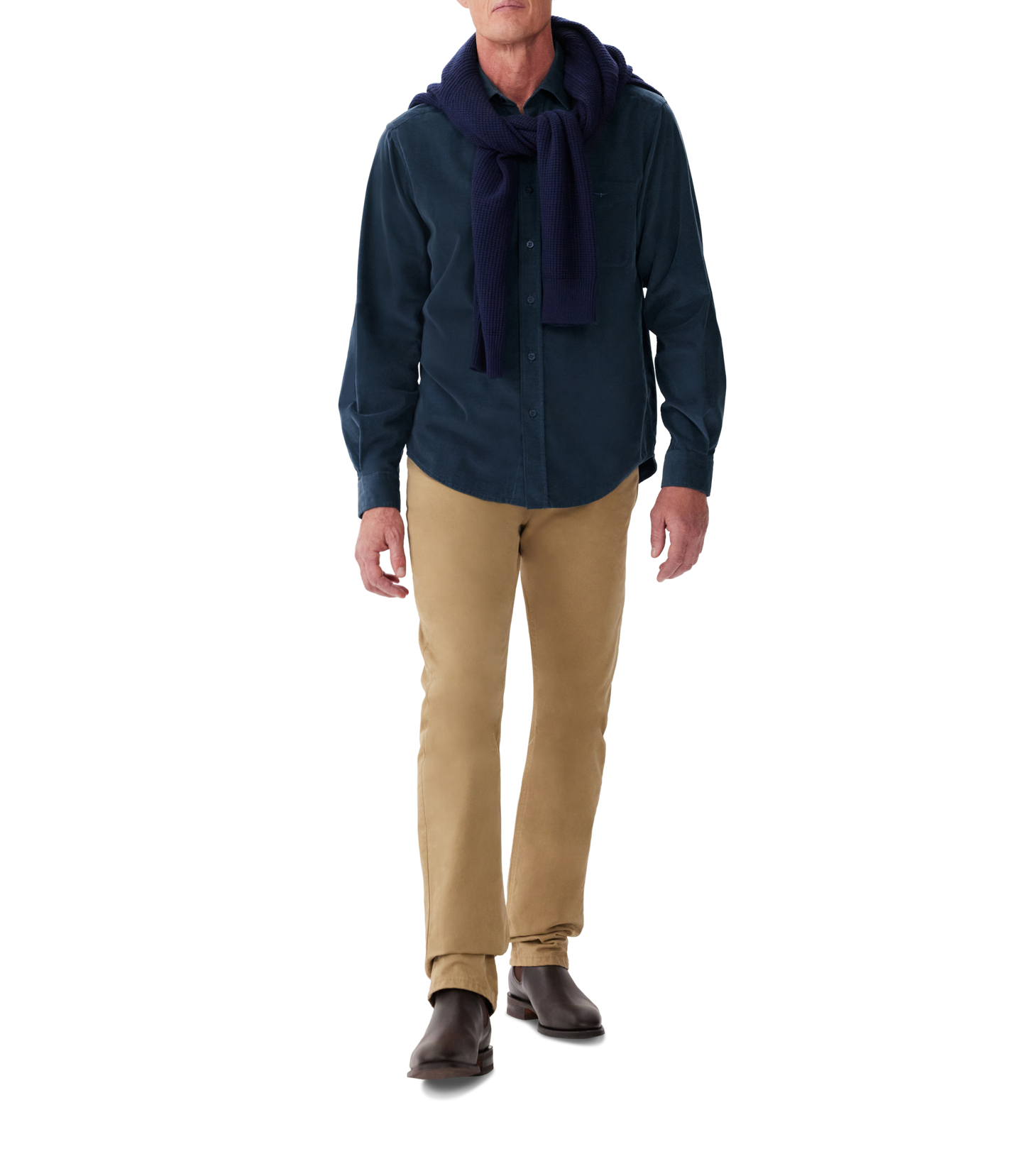 RM Williams - Classic Shirt - Corduroy - Navy Blue