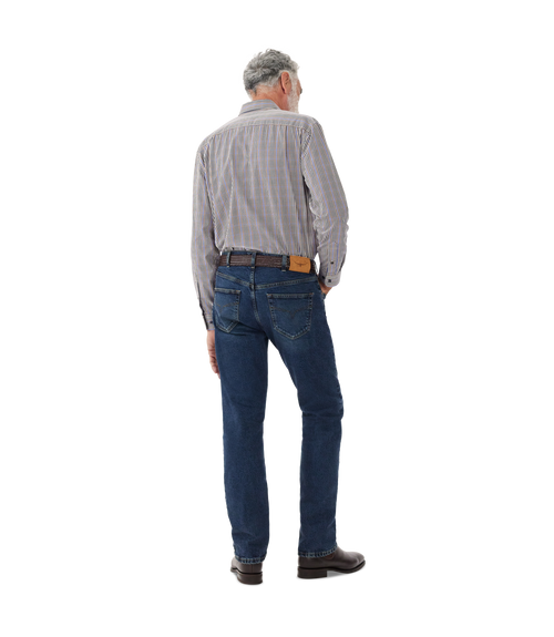 Collins Shirt - Check - Brown, Navy & White