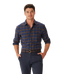 R.M.Williams - Regular Twill Check Shirt - Navy/Brown
