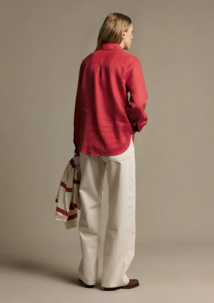 R.M.Williams - Onley Linen Shirt - Scarlet