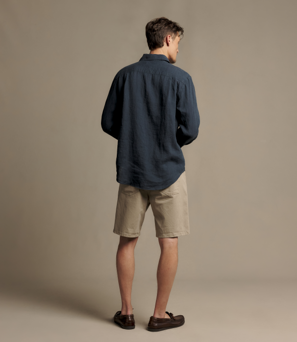 SHF00LIH401 - R.M.Williams - Newman Linen Shirt - Ink