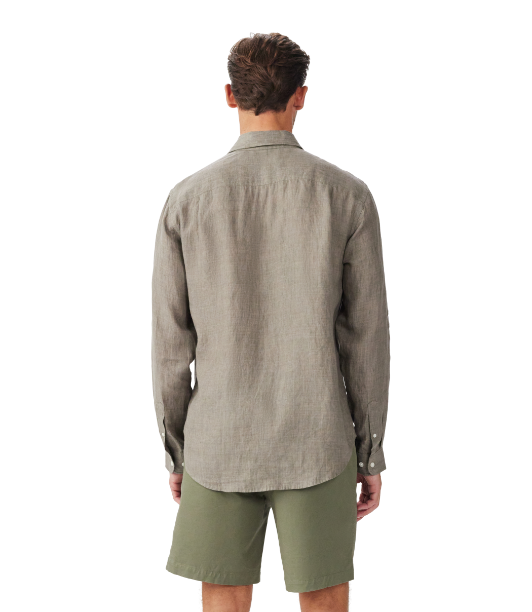 R.M.Williams - Newman Classic Linen Shirt - Dark olive