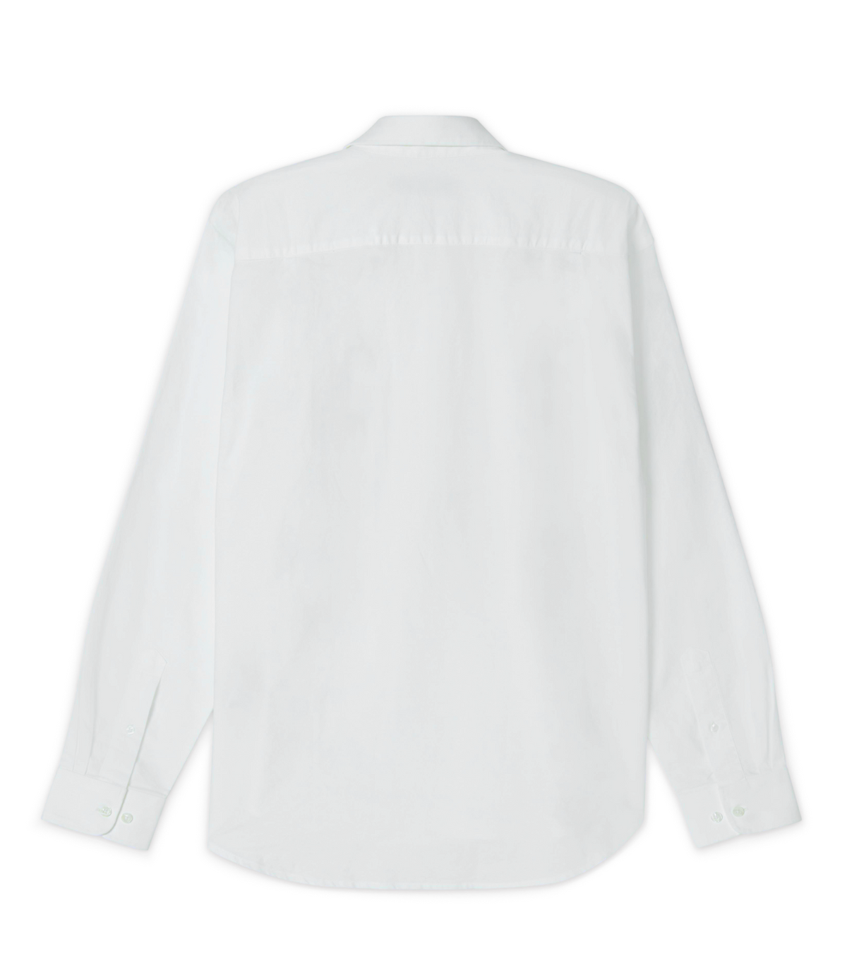 R.M.Williams - Collins Shirt - Oxford - White back view showing classic fit and button-down collar.