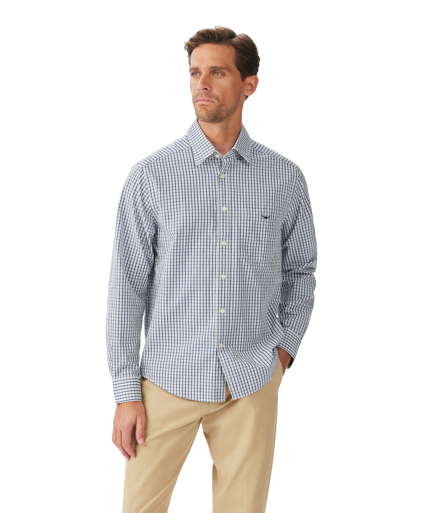 R.M.Williams - Augusta Classic Shirt - Check - White/Blue