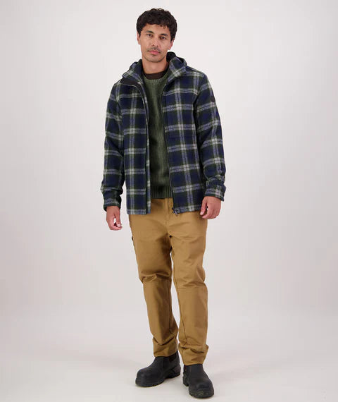 Swanndri - Hudson Hoodie Jacket - Thornton Check (Blue/Green)