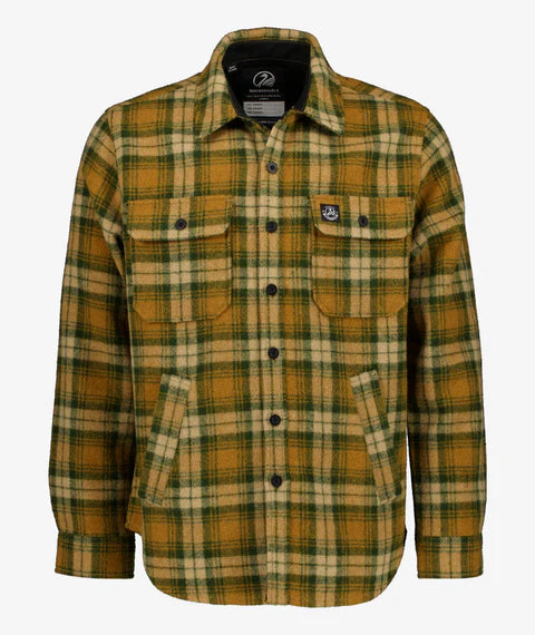 Swanndri - Kiaraki V4 Wool Shacket - Arizona Check - Tan