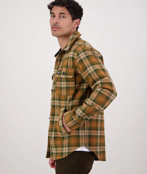 Swanndri - Kiaraki V4 Wool Shacket - Arizona Check - Tan