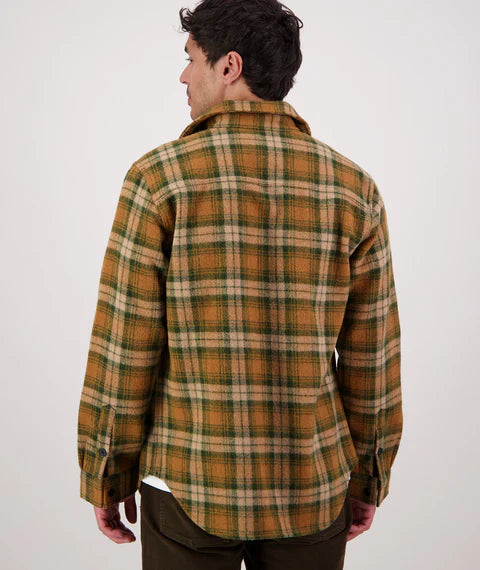 Swanndri - Kiaraki V4 Wool Shacket - Arizona Check - Tan