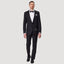 Savile Row - Thomas D9 Merino Wool Tuxedo Jacket - Black displayed on a model showcasing a sophisticated black-tie look.