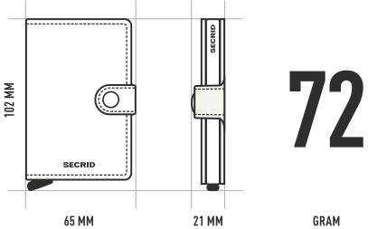 Secrid - Mirum Mini Wallet - Black-Rose