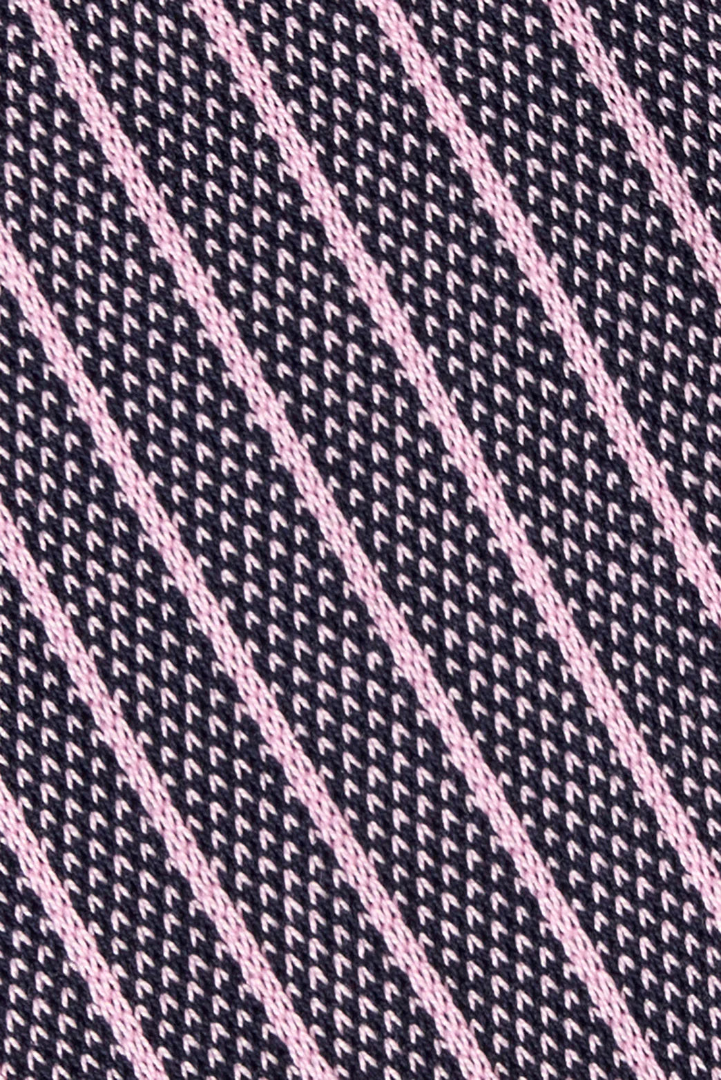 M.J. Bale - Senatore Sock - Navy fabric detail featuring elegant navy and pink diagonal stripes.