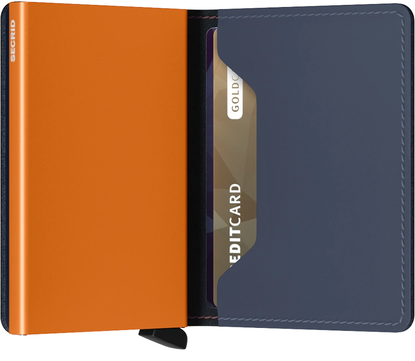 Secrid Slimwallet - Matte - Nightblue & Orange