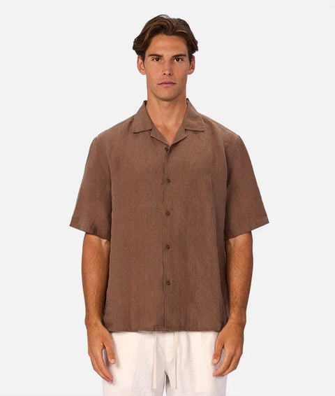 Industrie - The St Martins Short Sleeve Shirt - Macchiato