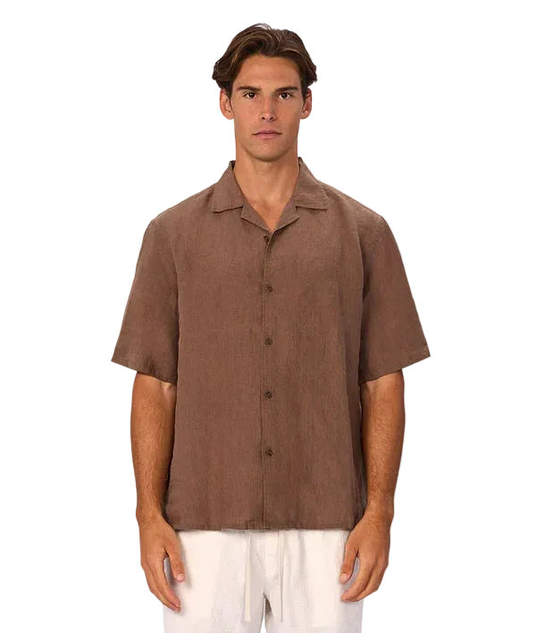Industrie - The St Martins Short Sleeve Shirt - Macchiato