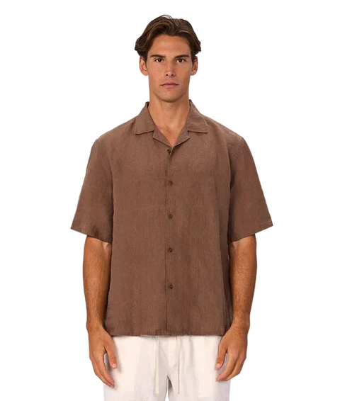 Industrie - The St Martins Short Sleeve Shirt - Macchiato