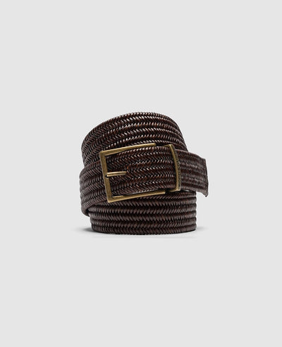 Rodd & Gunn - Stirling Stretch Belt - Leather - Testa Di Moro - Brown, Chocolate