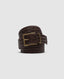 Rodd & Gunn - Stirling Stretch Belt - Leather - Testa Di Moro, classic woven leather belt with elastane for comfort.