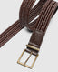 Rodd & Gunn - Stirling Stretch Belt - Leather - Testa Di Moro, woven leather belt with elastane for comfort.