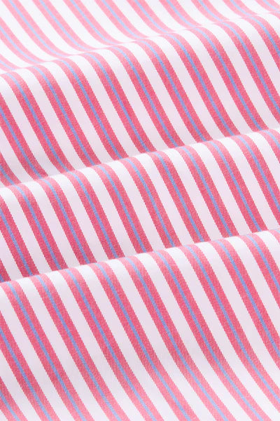 M.J. Bale - Symonds Shirt - Stripe - Raspberry/Blue/White