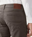R.M.Williams - Loxton 5 Pocket Jean - Silt featuring the branded leather waist badge and back pockets.