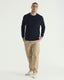 GANT - Textured Cotton Merino Crew Neck Jumper - Evening Blue
