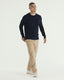 GANT - Textured Cotton Merino Crew Neck Jumper - Evening Blue