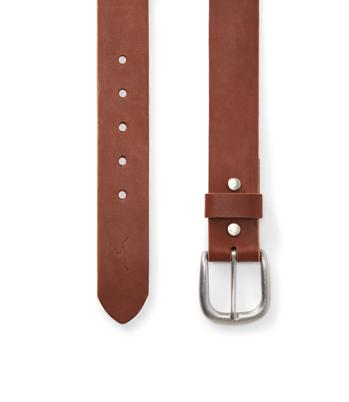 R.M.Williams - Traditional Belt - Antique Nickel Hardware - Dark Tan