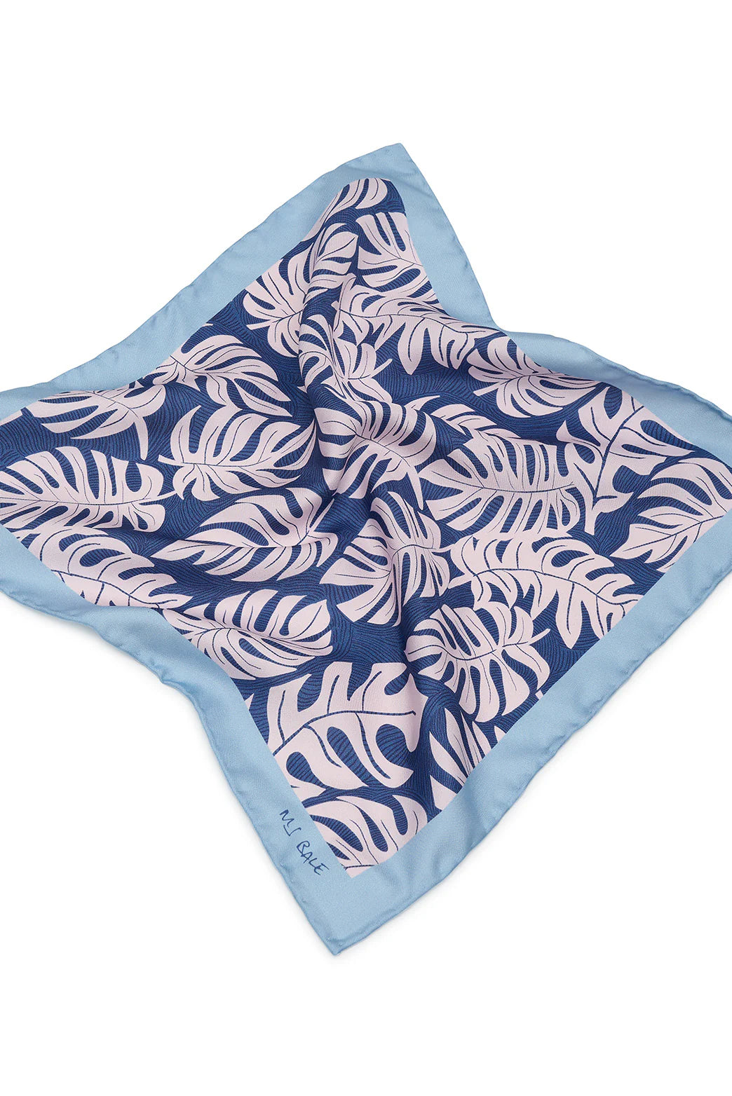 M.J. Bale - Vincenzo Pocket Square - Pink featuring elegant design in silk twill with hand-rolled edges.