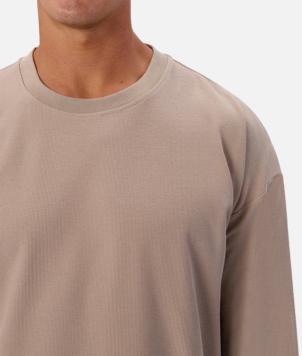 Industrie - Long Sleeve Waffle Tee - Mojave Sand