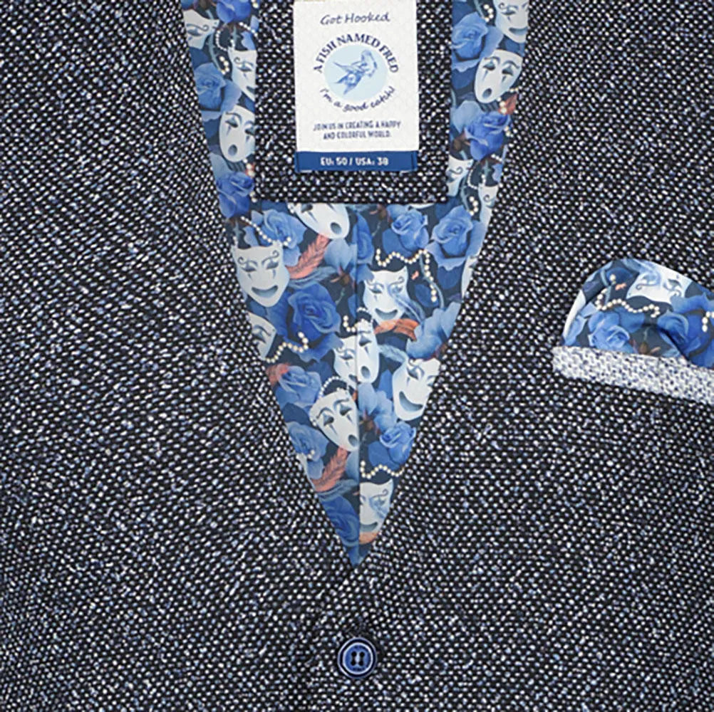 Waistcoat Fine Structure - Masks - Navy