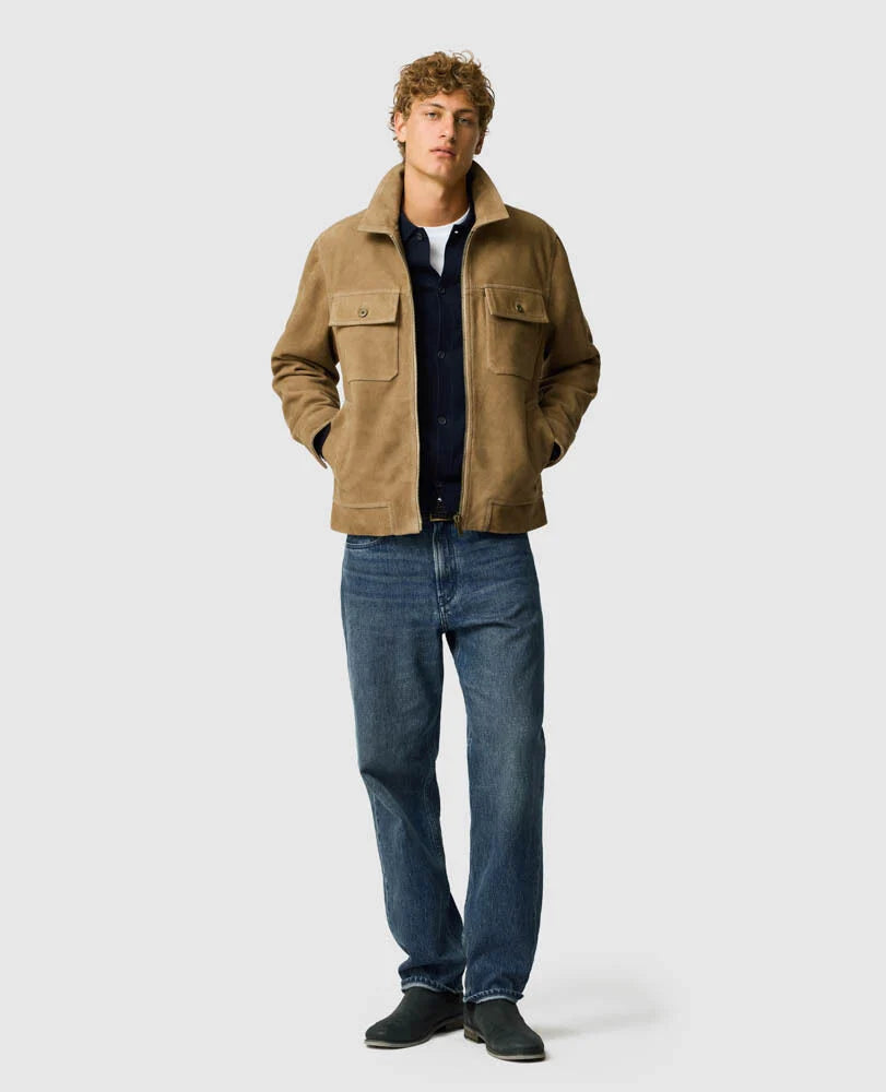 Rodd & Gunn - Waitomo Caves Suede Leather Jacket - Taupe