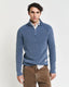 GANT - Washed Rib Half-Zip Jumper - Vintage Blue