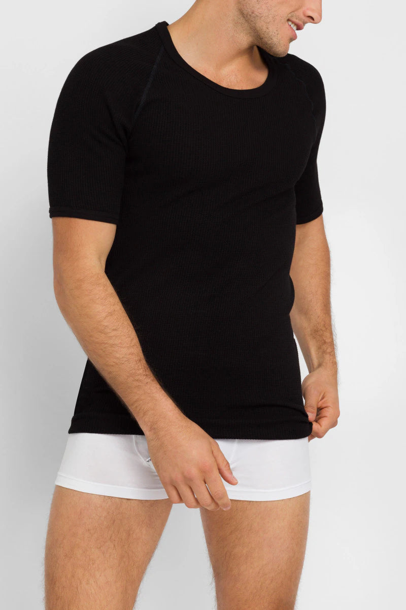 Bonds - Aircel Thermal Short Sleeve T-Shirt - Black | White